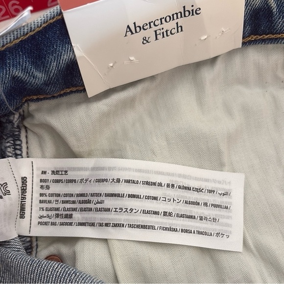 Abercrombie & Fitch the high rise 4” mom shorts  NWT, sz 35 - Picture 12 of 13